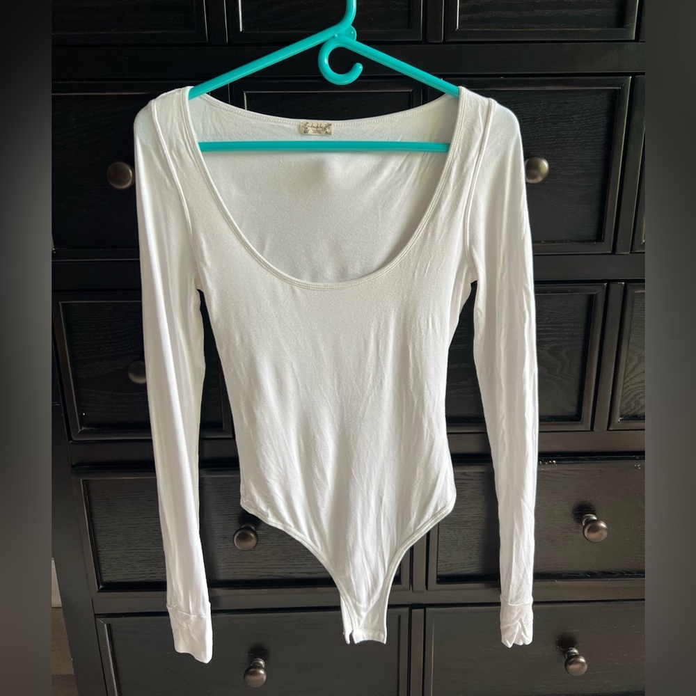 Free people scoop neck bodysuit